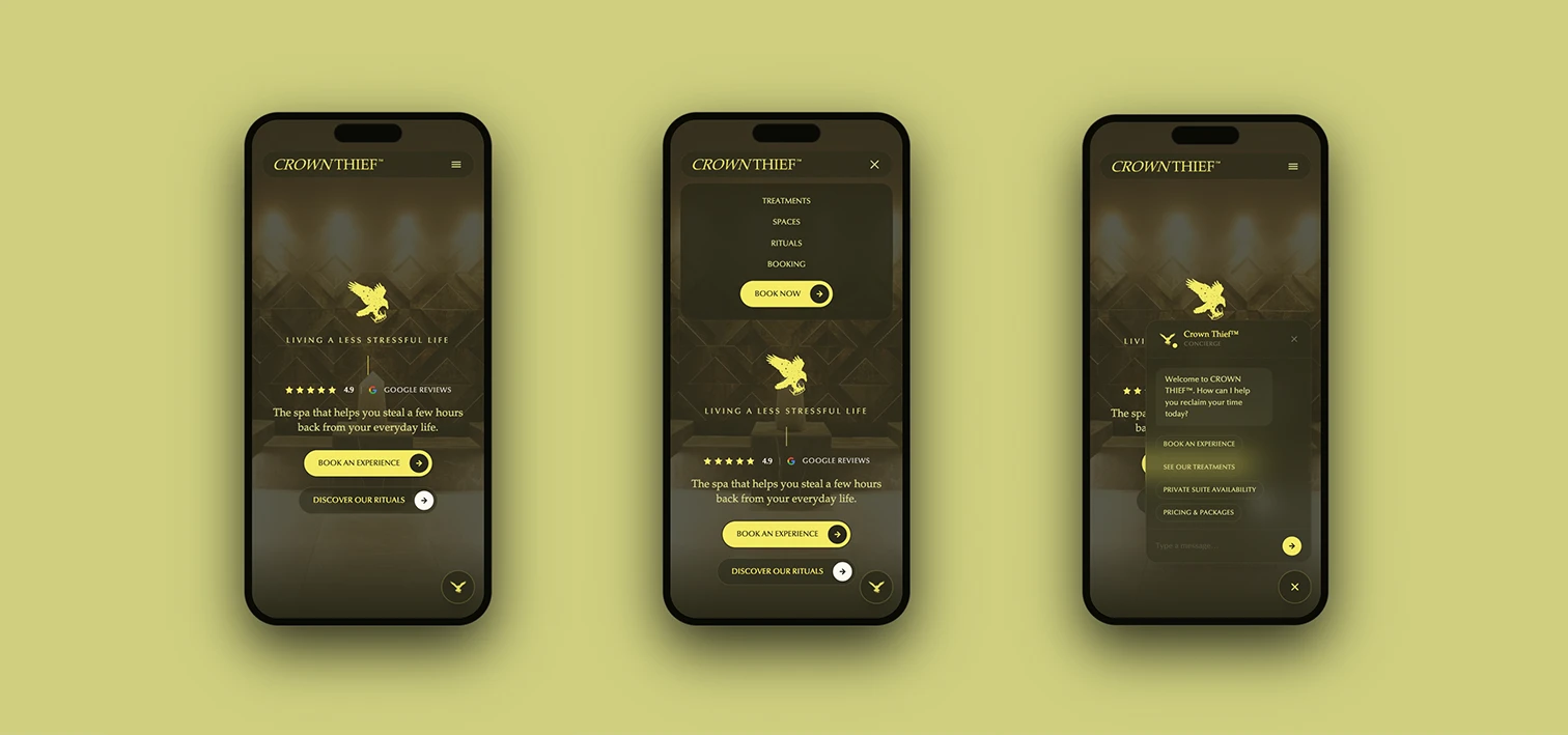CROWNTHIEF website mobile version