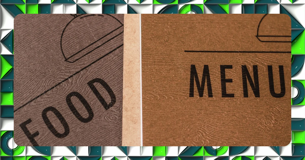 Menu avec de nombreuses options