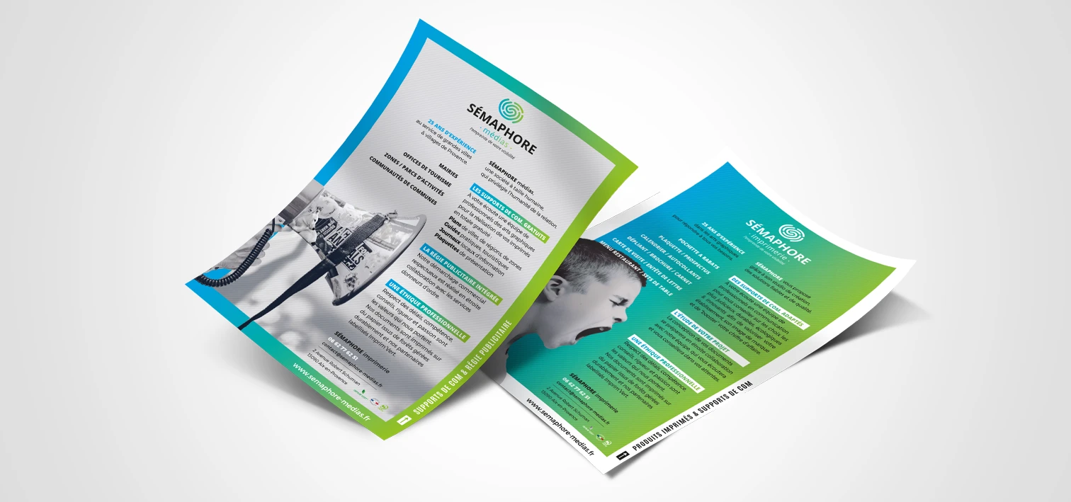 Semaphore Medias flyer, communication material